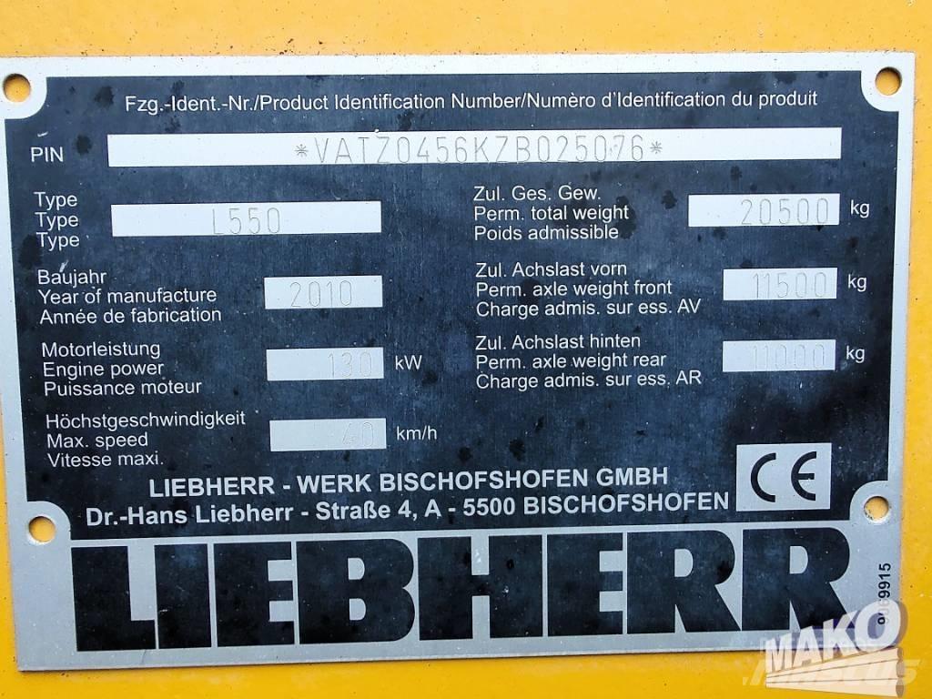 Liebherr L 550 Gumikerekes homlokrakodók