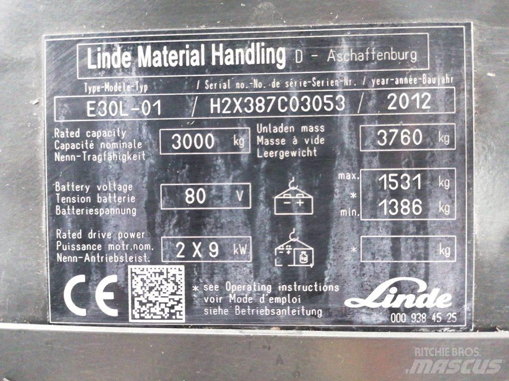 Linde E30L-01 Elektromos targoncák