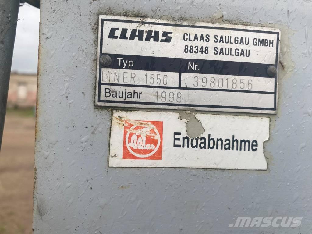 CLAAS Liner 1550 Rendkészítő