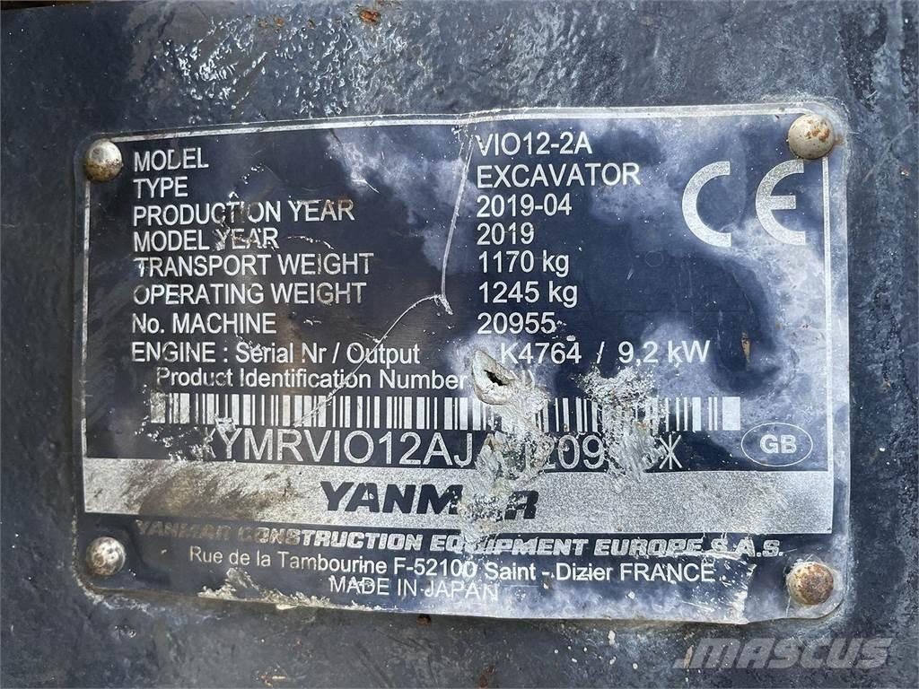 Yanmar VIO12 Gumikerekes kotrók
