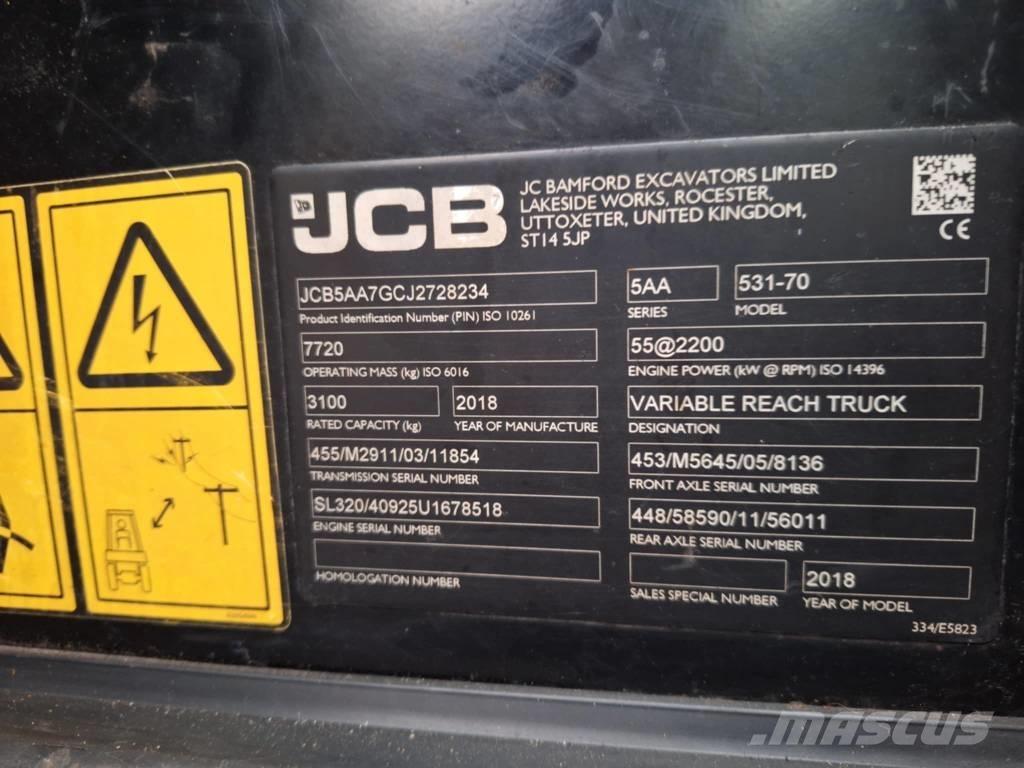 JCB 531-70 Teleszkópos rakodók