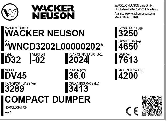Wacker Neuson DV45 Mezei dömperek