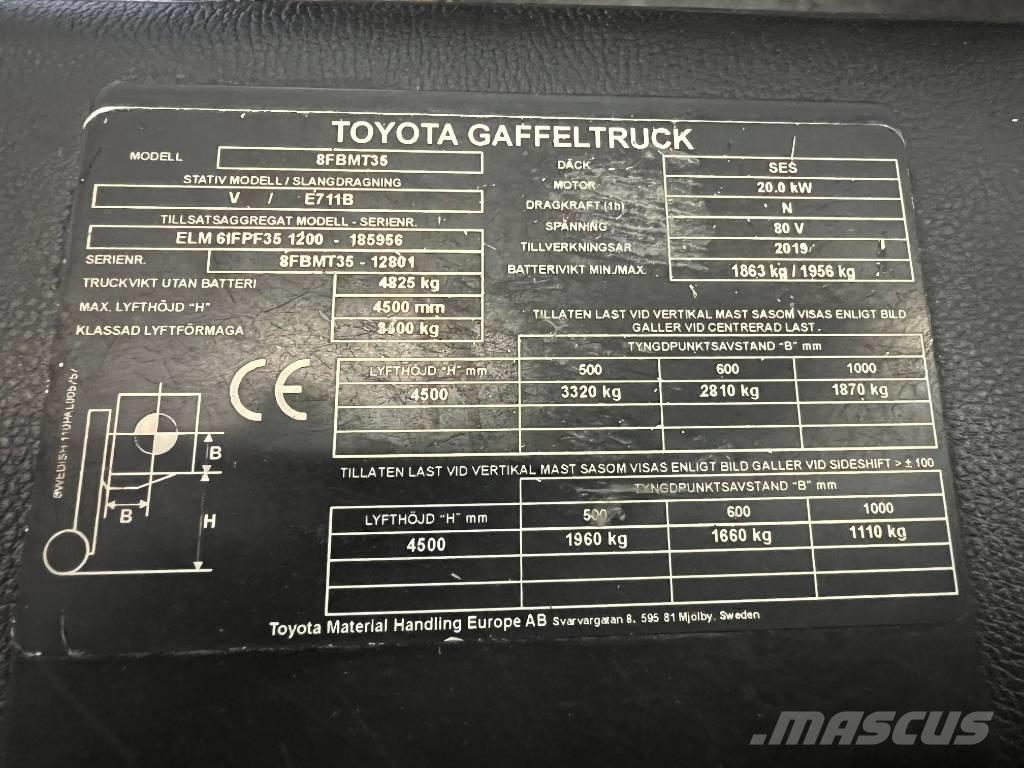 Toyota 8 FBMT 35 Elektromos targoncák
