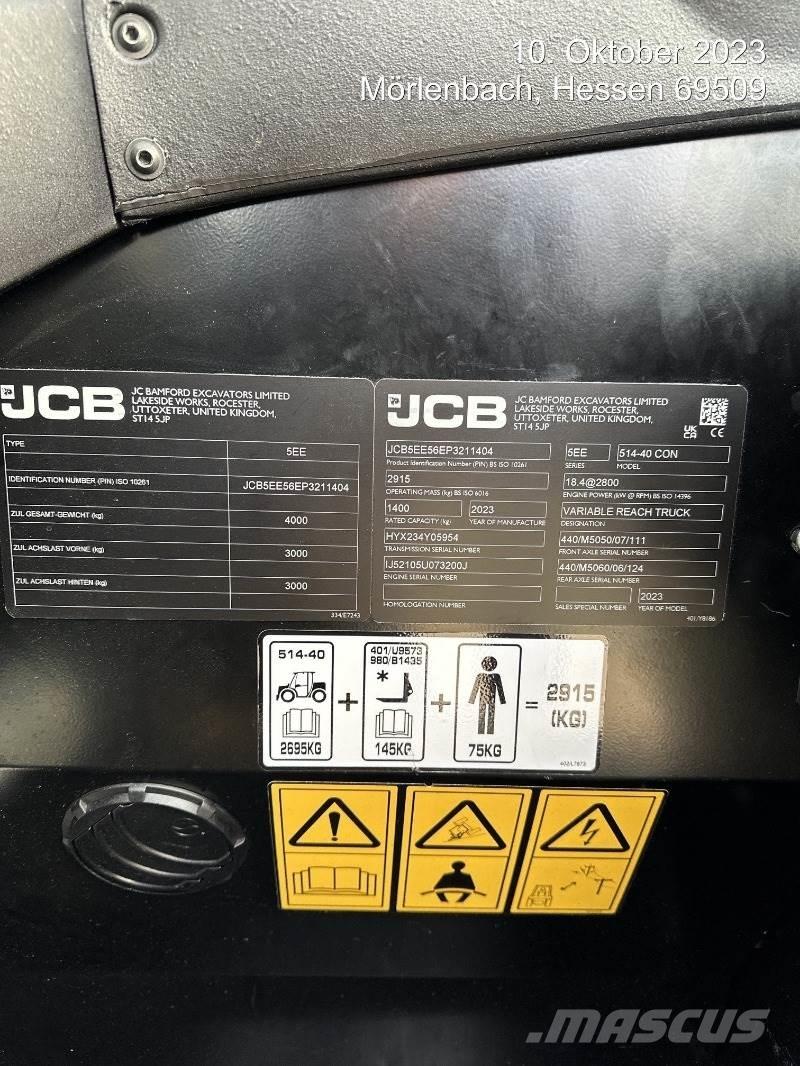 JCB 514-40 CON Teleszkópos rakodók