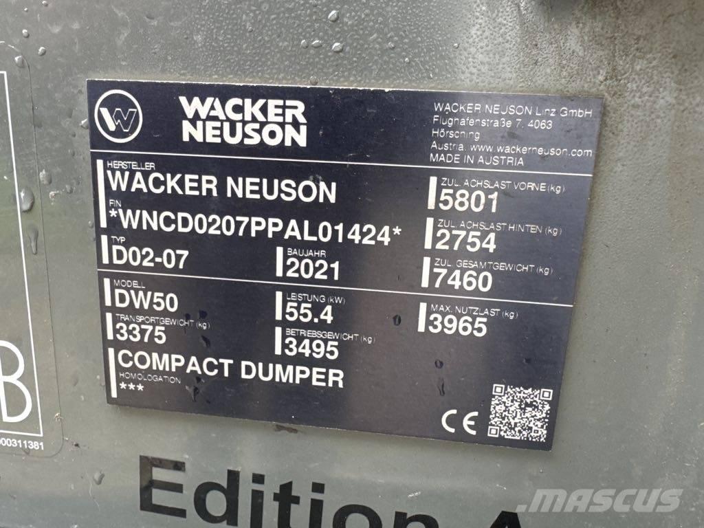 Wacker Neuson DW50 Mezei dömperek