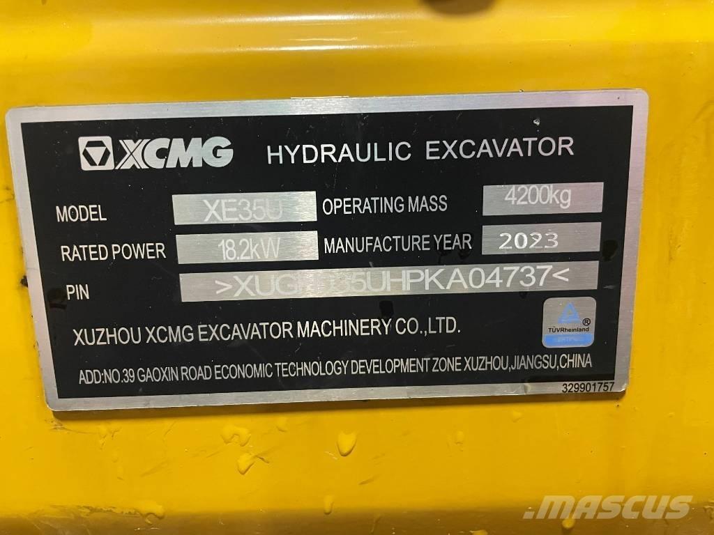 XCMG XE 35 U Mini kotrók < 7t