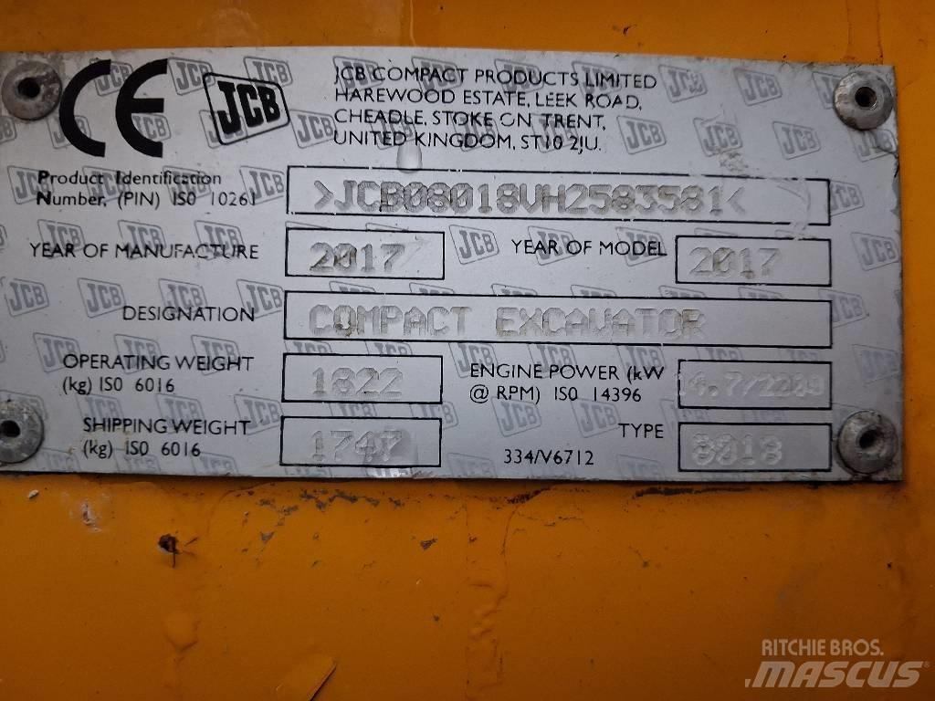 JCB 8018 CTS Mini kotrók < 7t