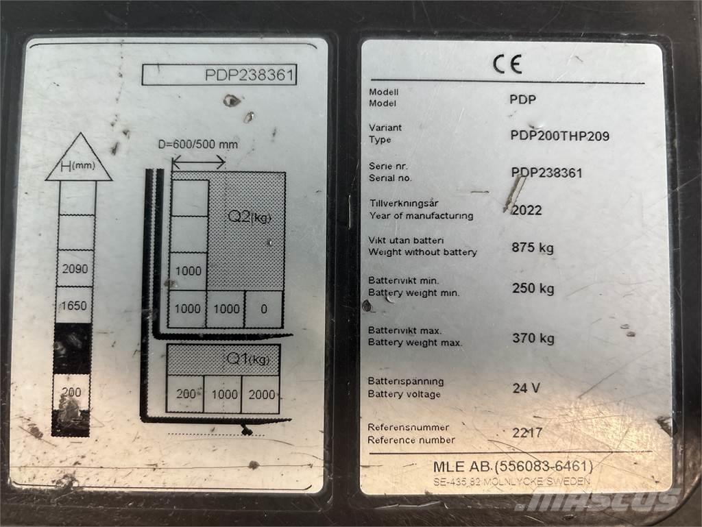 Atlet PDP200 Elektromos gyalogkíséretű targoncák