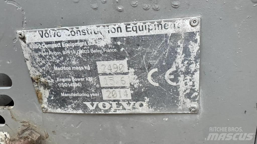 Volvo ECR 25 D Mini kotrók < 7t