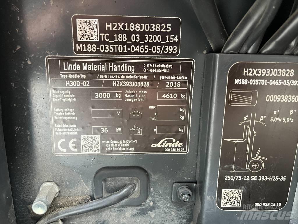 Linde H30D-02 Dízel targoncák