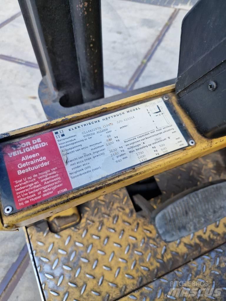 Hyster J 1.75xl Elektromos targoncák