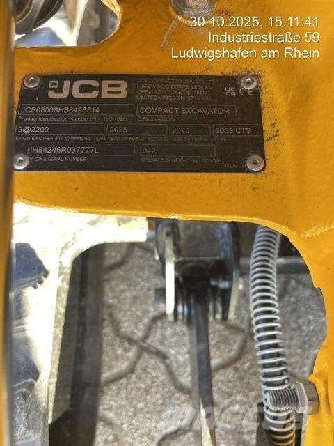 JCB 8008CTS Mini kotrók < 7t