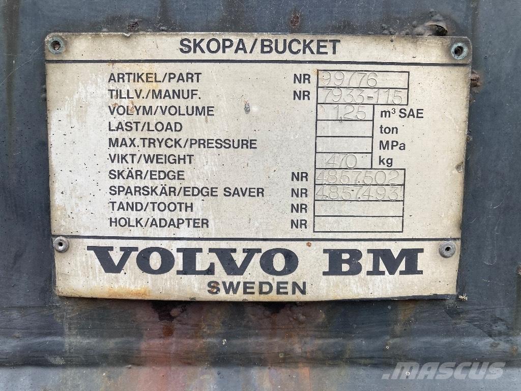 Volvo BM Skovl Gumikerekes homlokrakodók