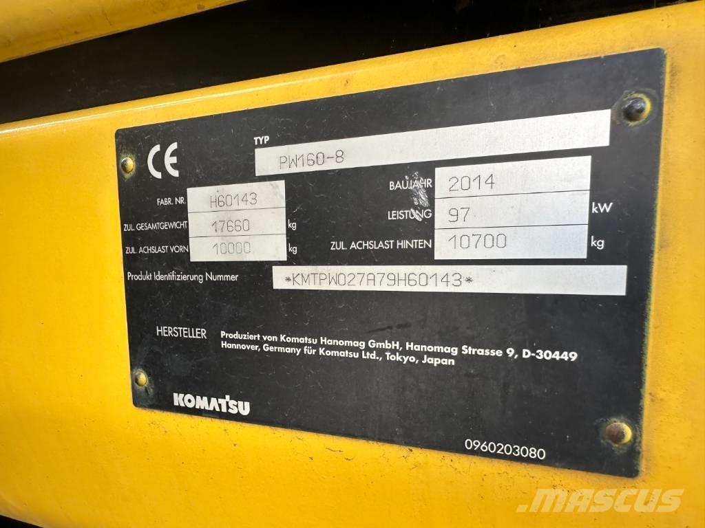 Komatsu PW 160-8 Gumikerekes kotrók