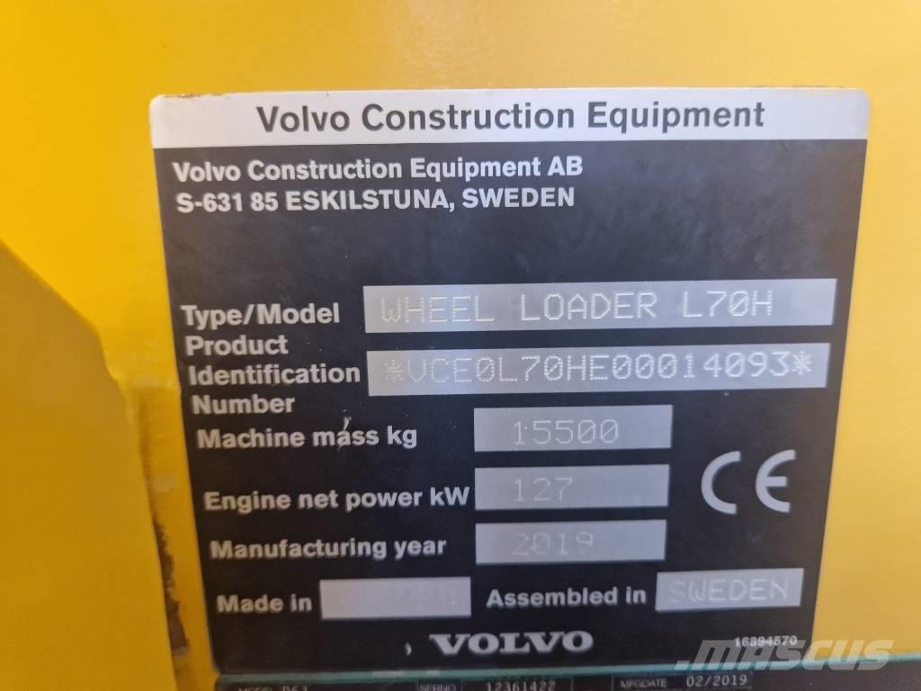 Volvo L 70 H Gumikerekes homlokrakodók