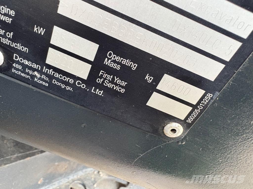 Doosan DX 140 LC Lánctalpas kotrók