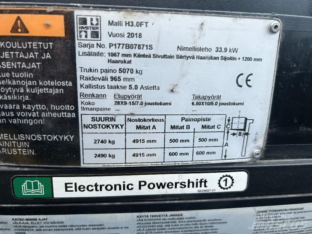Hyster H 3.00 FT Dízel targoncák
