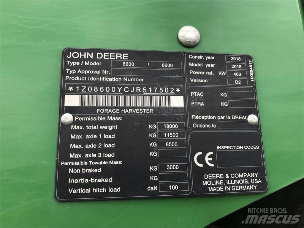 John Deere 8600 Önjáró szecskázók