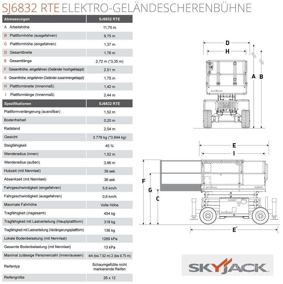 SkyJack SJ68832 RTE Ollós emelők