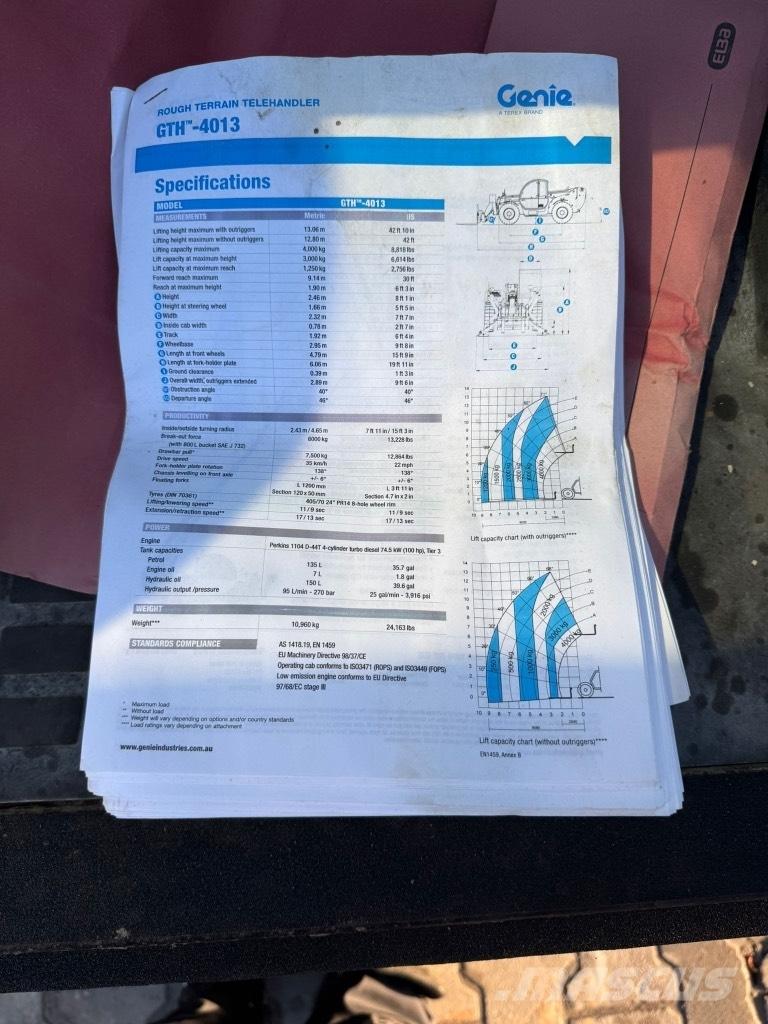 Genie GTH 4013 SX Teleszkópos rakodók