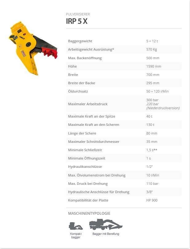 Indeco IRP 5 X Építőipari Törőgépek