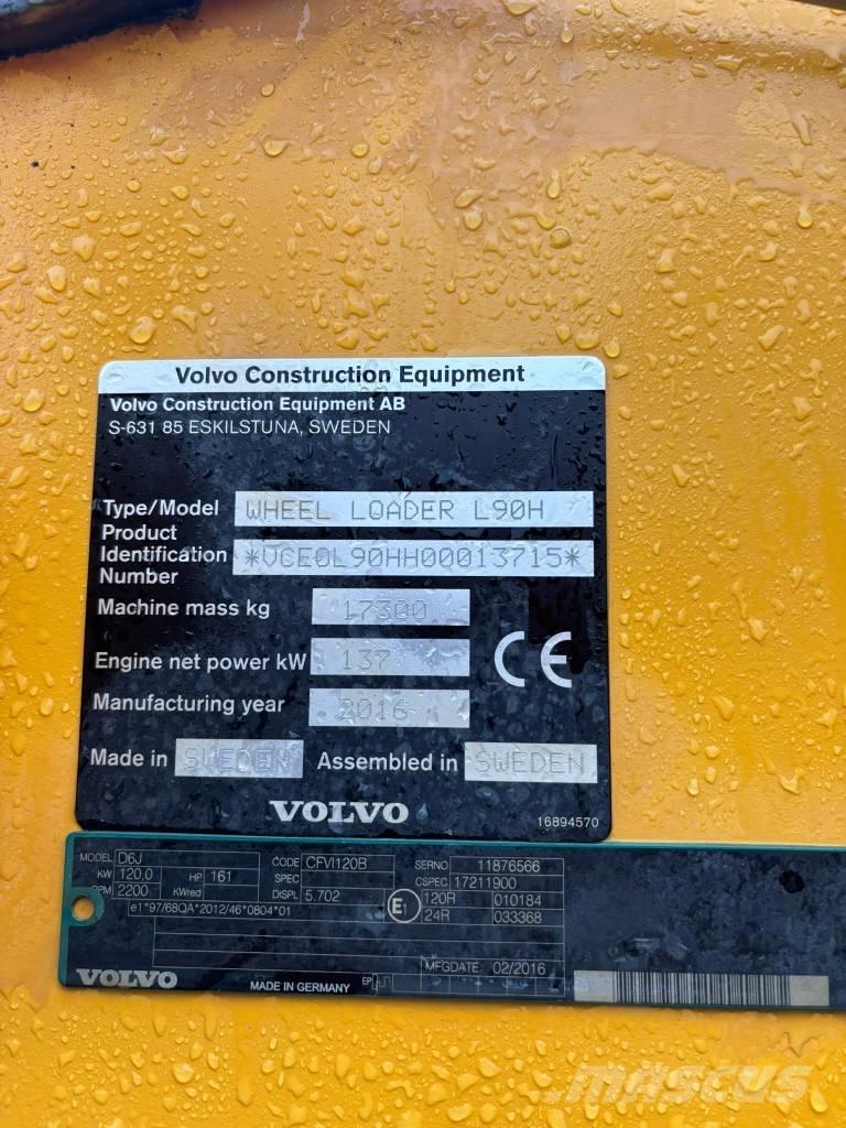 Volvo L 90 H Gumikerekes homlokrakodók