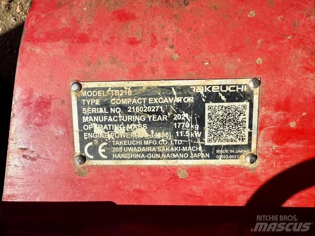 Takeuchi TB 216 Mini kotrók < 7t