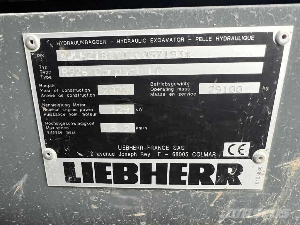 Liebherr R926 Comp Lánctalpas kotrók