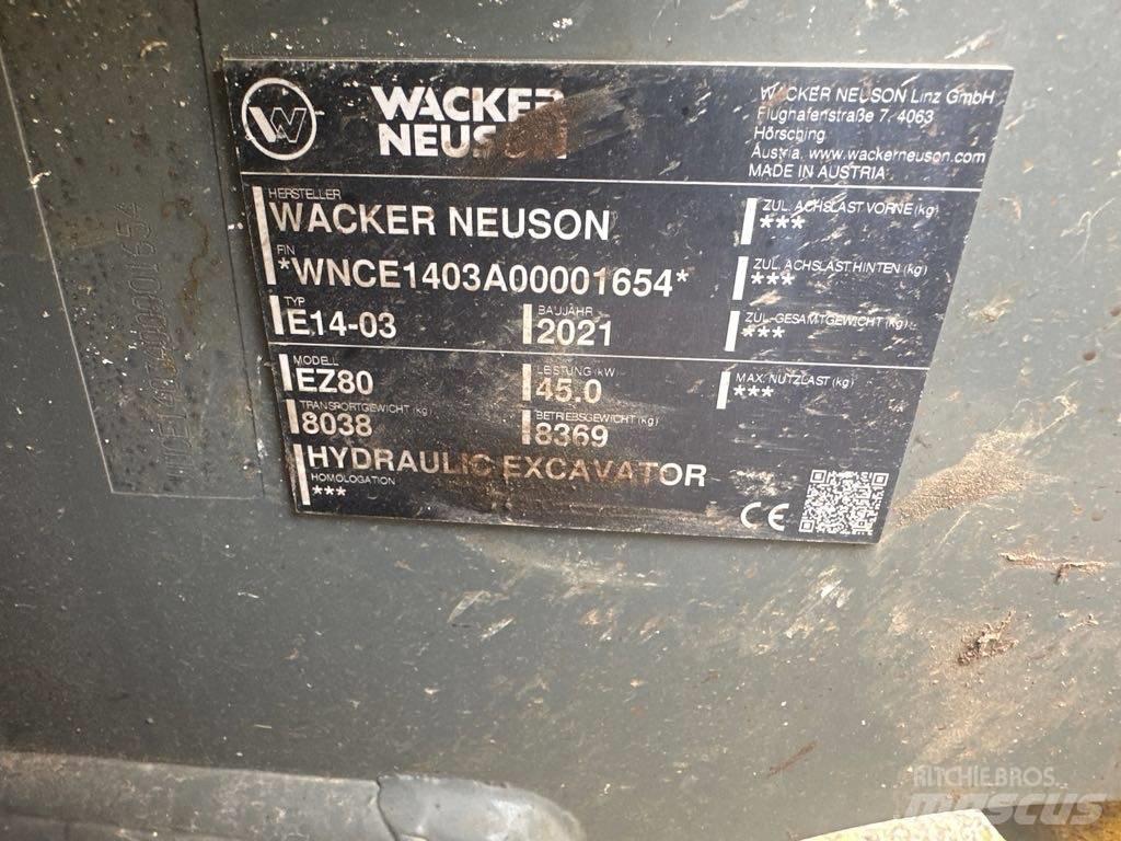 Wacker Neuson EZ80 Lánctalpas kotrók