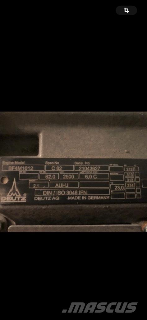 Deutz BF4M1012 Gumikerekes homlokrakodók
