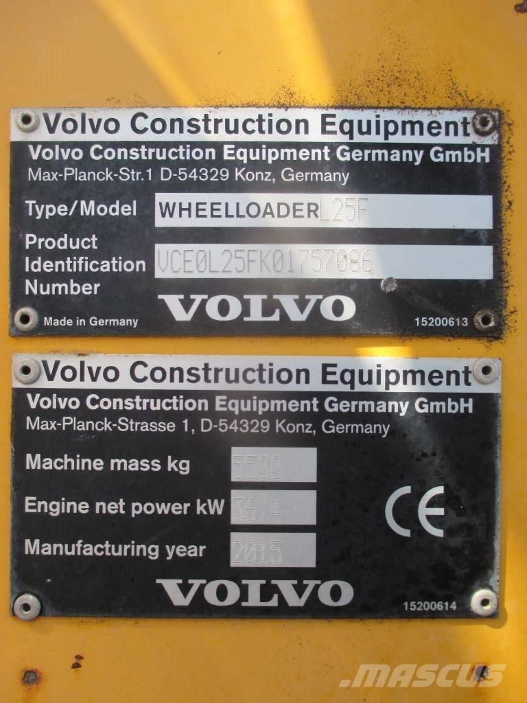Volvo L 25 F Gumikerekes homlokrakodók