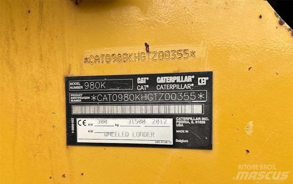 CAT 980 K Gumikerekes homlokrakodók