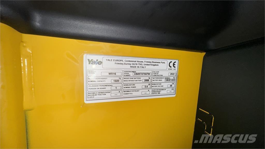 Yale MR16 Tolóoszlopos targonca