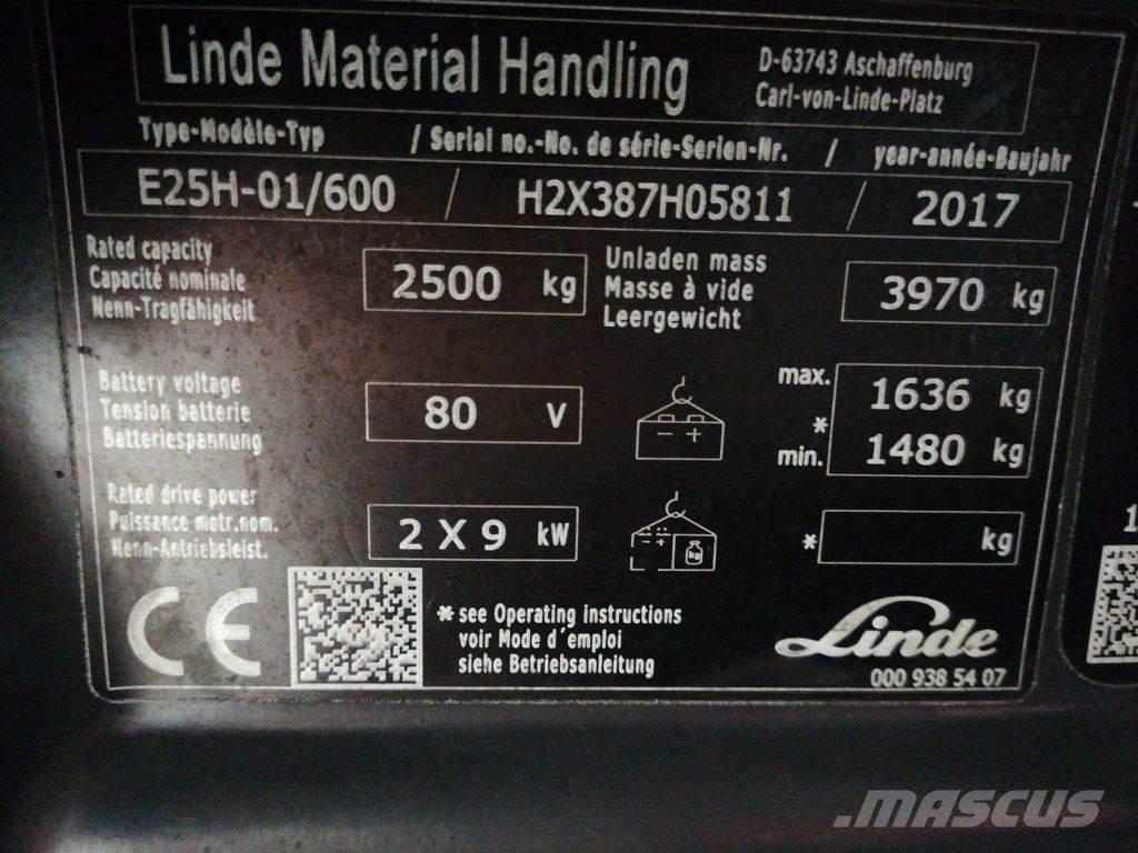 Linde E25H-01/600 Elektromos targoncák