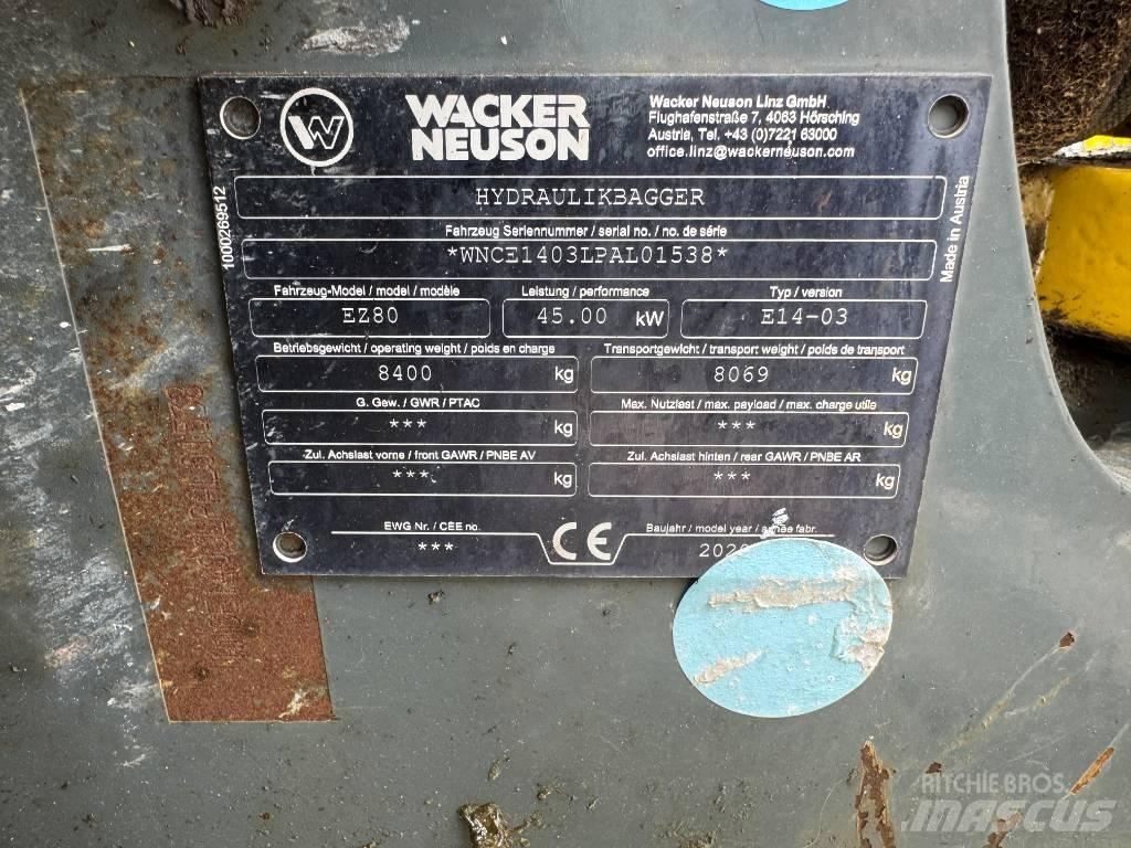 Wacker Neuson EZ80 Lánctalpas kotrók
