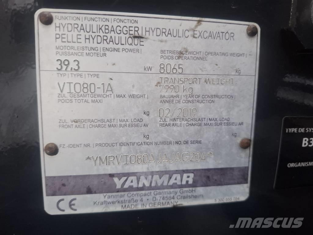 Yanmar Vio 80-1A Közepes (midi) kotrók 7 t - 12 t