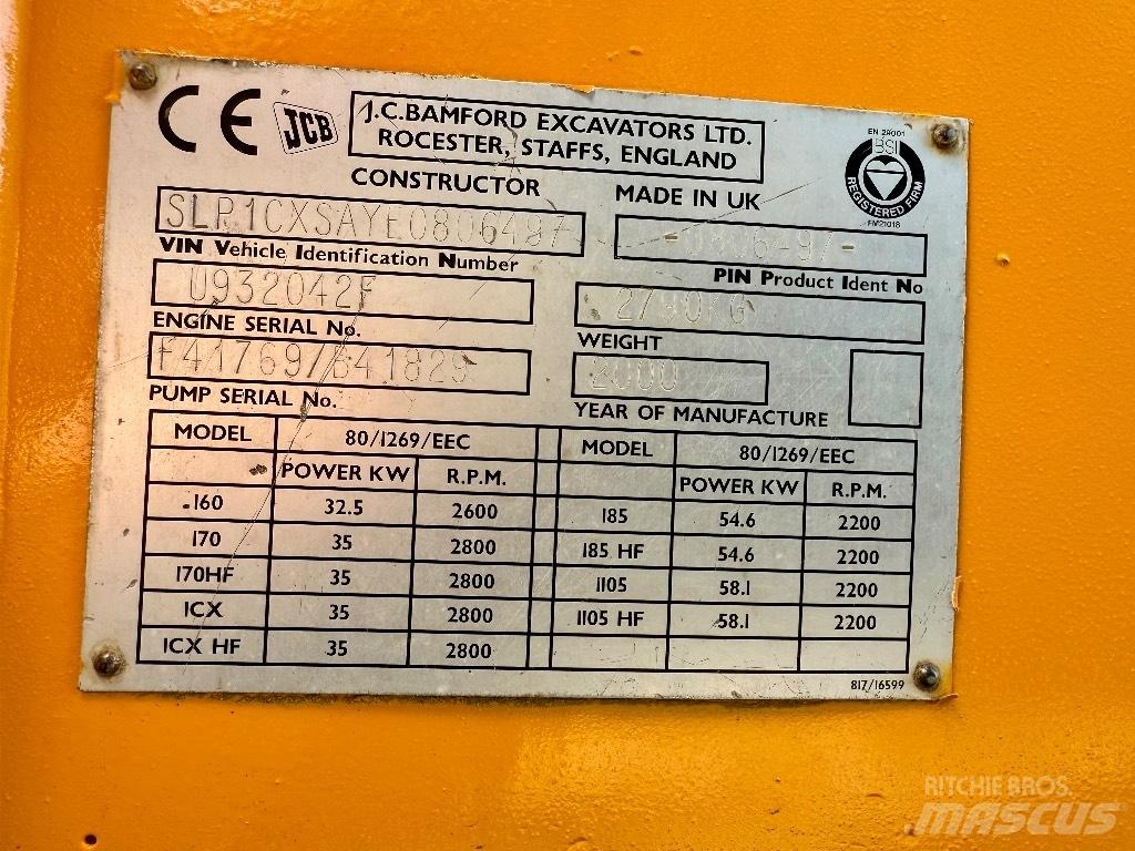JCB 1 CX Kotrórakodók