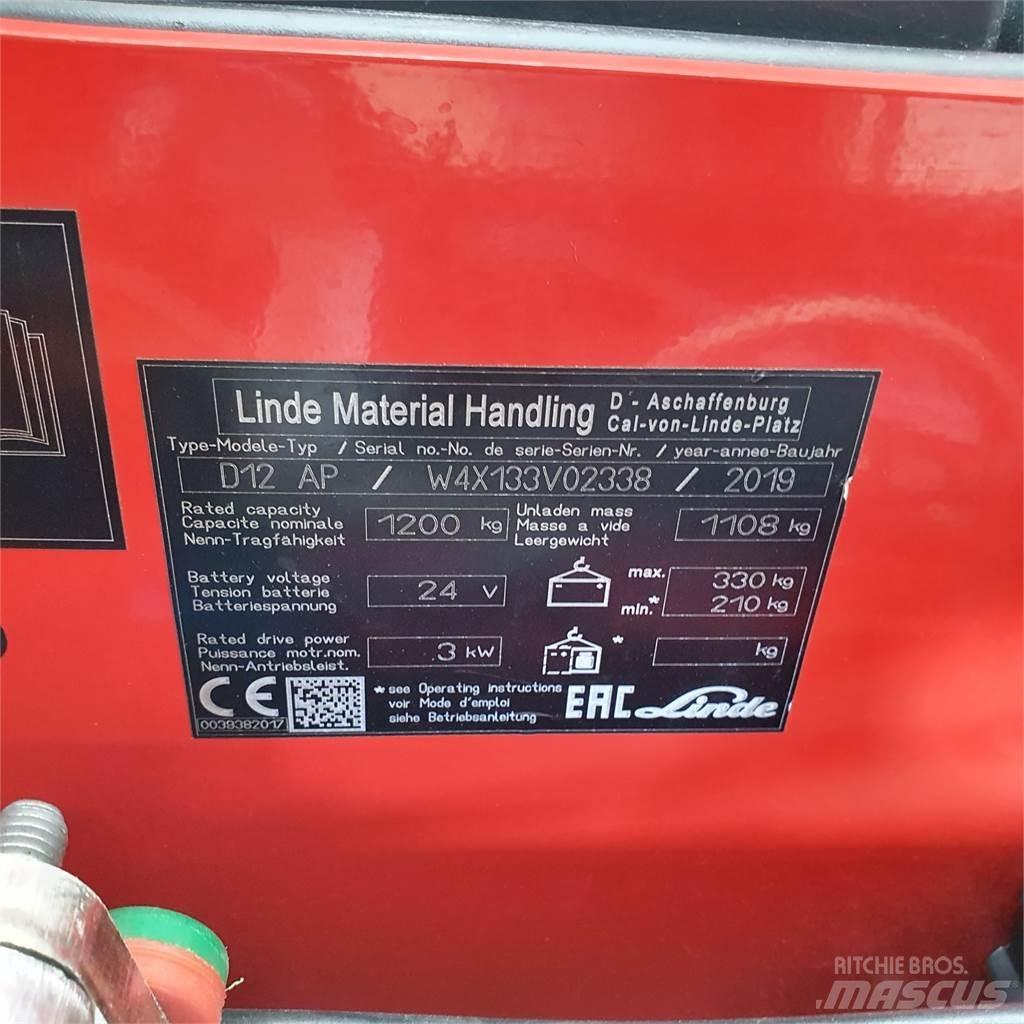 Linde D12AP Gyalogkíséretű targonca