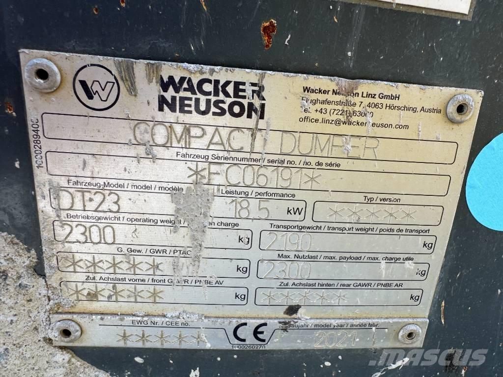 Wacker Neuson DT23 Lánctalpas dömperek