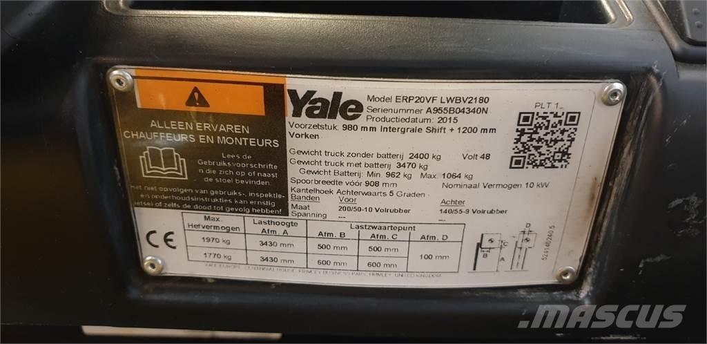 Yale ERP20VF 2014 Elektromos targoncák