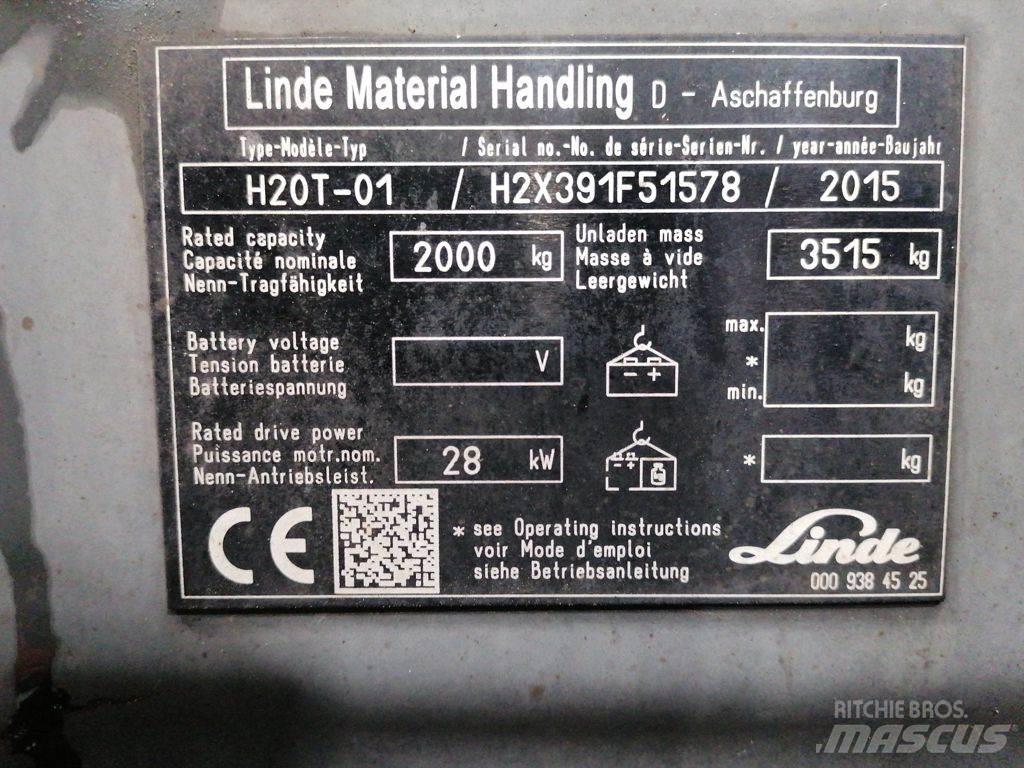 Linde H20T-01 Gázüzemű targoncák