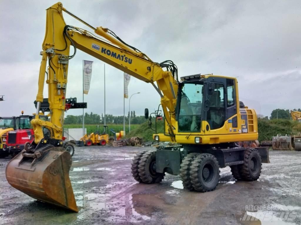 Komatsu PW148-8 Gumikerekes kotrók