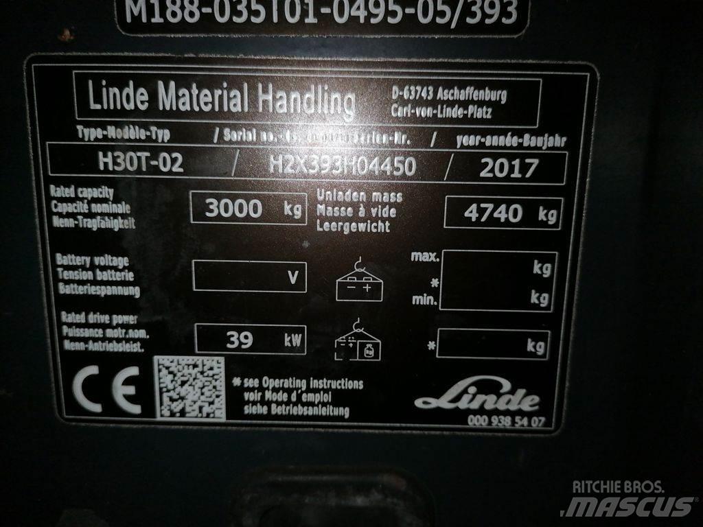 Linde H30T-02 Gázüzemű targoncák