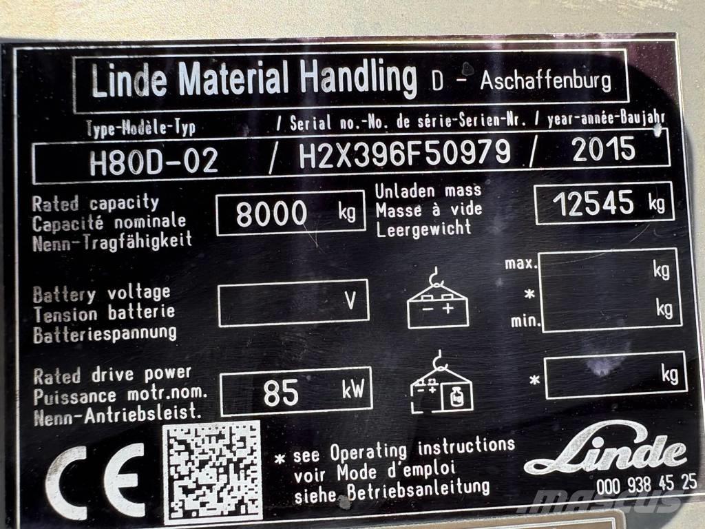 Linde H 80 D Dízel targoncák