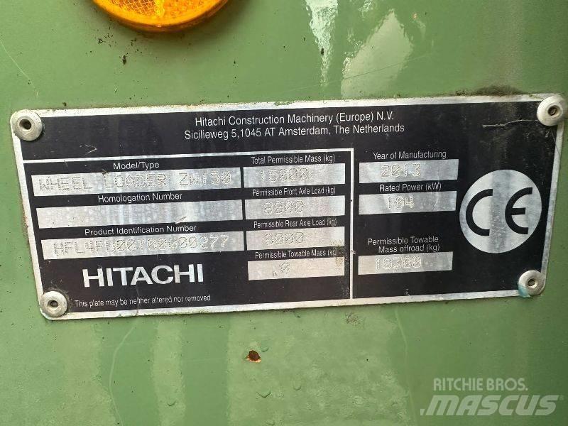 Hitachi ZW 150 Gumikerekes homlokrakodók
