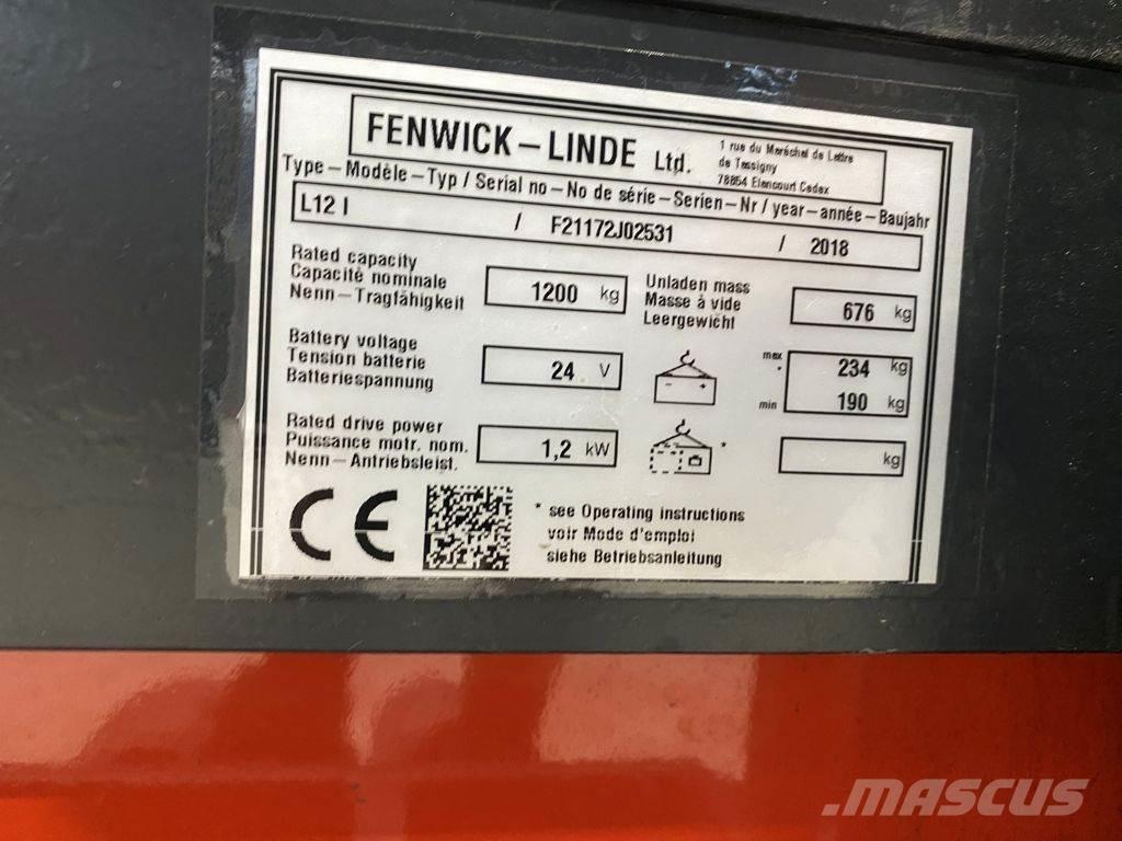 Linde L12 I Gyalogkíséretű targonca