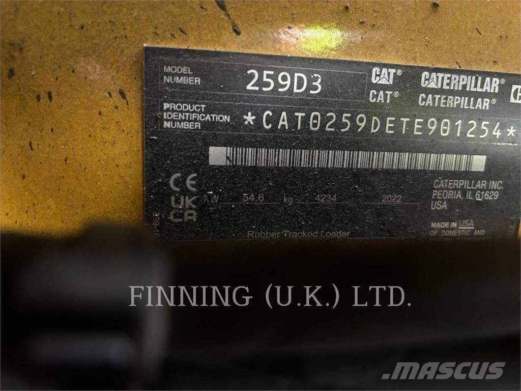 CAT 259D3 Kompaktrakodók