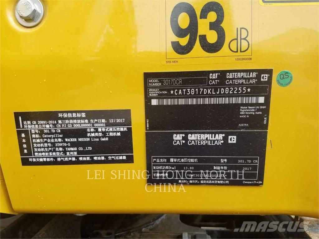 CAT 301.7DCR Lánctalpas kotrók