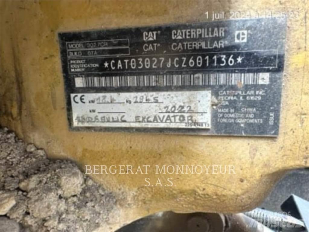 CAT 302.7 Lánctalpas kotrók