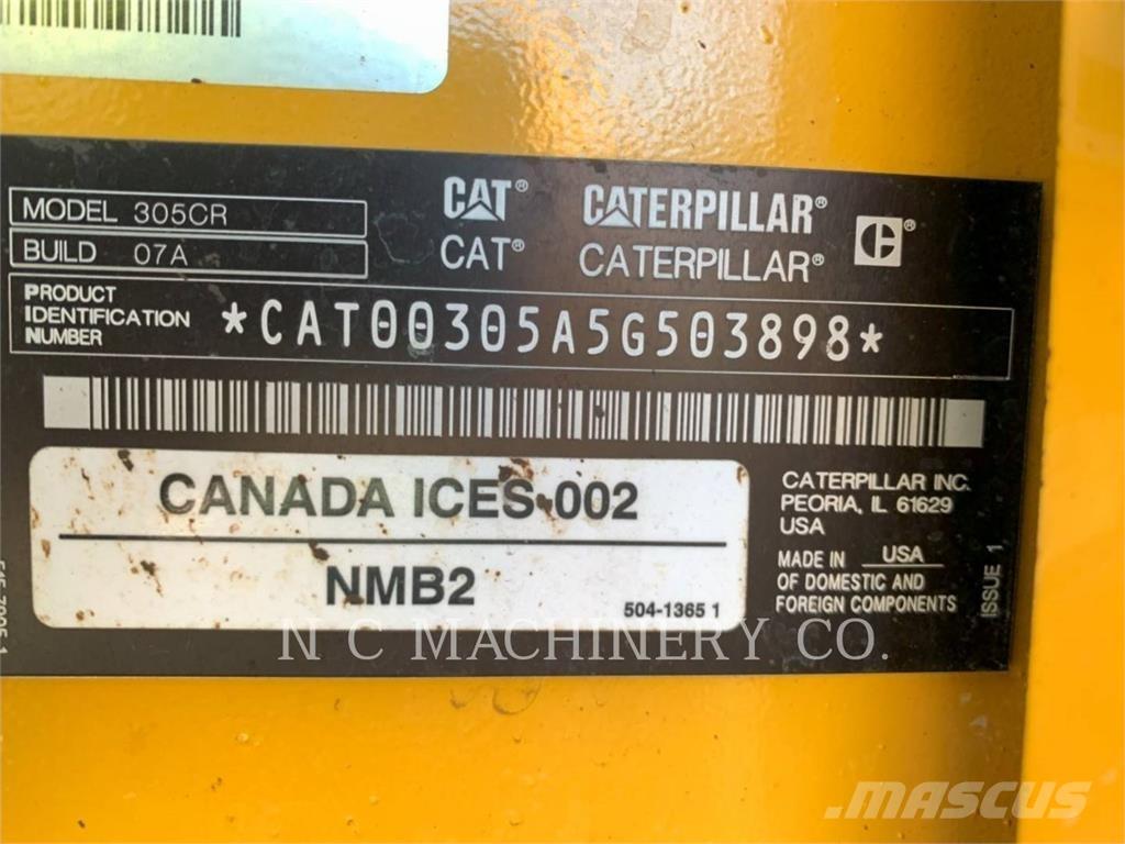 CAT 305 CRCB Lánctalpas kotrók